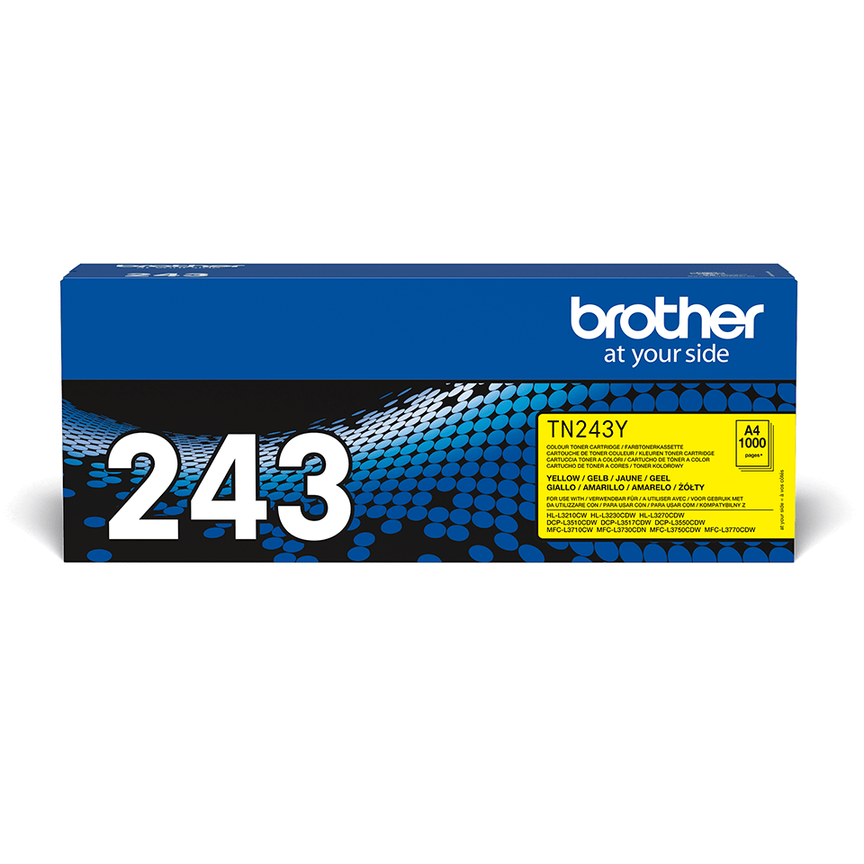 Brother TN243Y Original Gul Toner – 1.000 sider