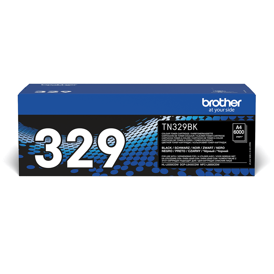 Brother TN329BK Original Sort Toner – 6.000 sider